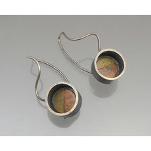 Load image into Gallery viewer, Vintage Kinzig Design Handmade Mosaic Leaf Brooch Pin and Earrings Set - Sterling Silver, Brass and Copper -  USA Artisan Hand Crafted