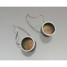 Load image into Gallery viewer, Vintage Kinzig Design Handmade Mosaic Leaf Brooch Pin and Earrings Set - Sterling Silver, Brass and Copper -  USA Artisan Hand Crafted