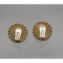 Load image into Gallery viewer, Large Vintage 1950s Clip On Statement Earrings - French Jet (Black Glass) and Rhinestones - Button Style