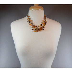 Vintage Natural Genuine Amber Polished Nugget Beads Necklace