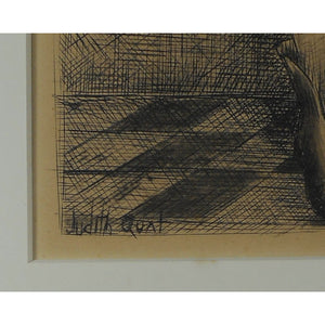 Judith Gutman Quat Original Print - Circa 1935 Signed Etching - Seated Woman and Child