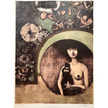 Load image into Gallery viewer, Federico Castellon Original Print - Blessed are the Meek, 1970 - Color Lithograph, Signed and Numbered