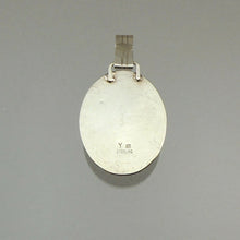Load image into Gallery viewer, Vintage Navajo Artist Johnson Yazzie Signed Y Black Onyx Sterling Silver Pendant