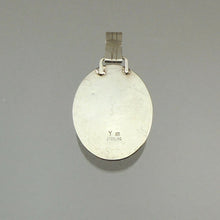 Load image into Gallery viewer, Vintage Navajo Artist Johnson Yazzie Signed Y Black Onyx Sterling Silver Pendant