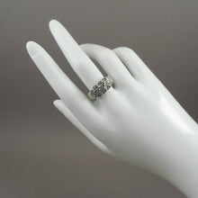 Load image into Gallery viewer, Vintage Art Deco Style Cigar Band Ring - Sterling Silver with Marcasite Stones - Size 8 3/4