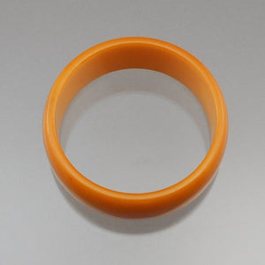 Vintage Authentic Bakelite Bracelet - Opaque Plastic Bangle in Butterscotch Yellow Gold