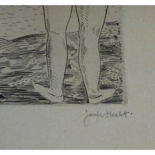 Load image into Gallery viewer, c 1920 Joseph Hecht &quot;Vendange&quot; (Grape Harvest) Engraving Antique Original Print