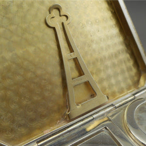 Antique 1920s Art Deco Sterling Silver Change Purse Coin Compact Case J E Blake