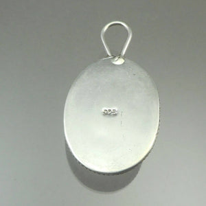 Vintage Southwestern Style Smoky Quartz Sterling Silver Pendant Oval Gemstone