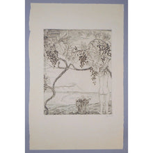 Load image into Gallery viewer, c 1920 Joseph Hecht "Vendange" (Grape Harvest) Engraving Antique Original Print