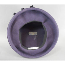 Load image into Gallery viewer, Vintage circa 1995 Eric Javits Ladies Purple Wool and Velvet Leaf Hat - Blocked and Trimmed by Hand