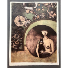 Load image into Gallery viewer, Federico Castellon Original Print - Blessed are the Meek, 1970 - Color Lithograph, Signed and Numbered