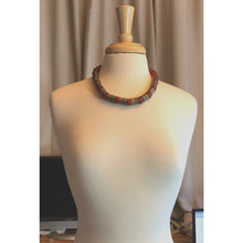 Load image into Gallery viewer, Vintage Handmade Syrian Middle East Necklace Red Quartz Carnelian Silver Beads