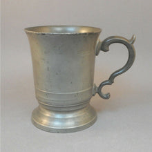 Load image into Gallery viewer, Antique Belgian Flemish 1/2 Pint Pewter Mug Tankard R. Pompe Bruxelles Belgium