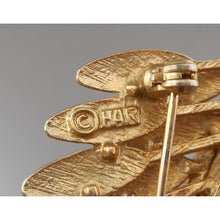 Load image into Gallery viewer, Vintage 1950s Hargo Feather or Leaf Brooch - Gold Tone Signed HAR Designer Pin, Estate Collection Jewelry - Excellent Condition