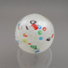 Load image into Gallery viewer, Antique 2.5&quot; Art Glass Paperweight Millefiori on Frost White Layer