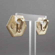 Load image into Gallery viewer, Vintage 1960s Signed Hobe´ Earrings - Faux Pearl Cabochons, Black Enamel, Gold Tone - Clip On