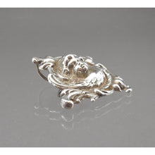 Load image into Gallery viewer, Antique or Vintage Art Nouveau Woman's Head Pin Pendant - Sterling Silver Brooch - Alphonse Mucha Style