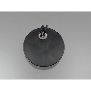 Vintage Handmade Murano Venetian Glass Disc Pendant - Black, White and Silver Foil - Estate Collection Jewelry