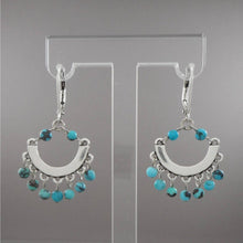 Load image into Gallery viewer, Vintage Ralph Lauren Dangle Earrings Southwestern Silver Tone Turquoise Beads