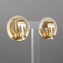 Load image into Gallery viewer, Vintage 1950s PAMAR Pamco Clip Earrings Button Style Gold Tone Flower Design