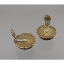 Load image into Gallery viewer, Large Vintage 1950s Clip On Statement Earrings - French Jet (Black Glass) and Rhinestones - Button Style