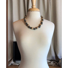 Load image into Gallery viewer, Vintage Handmade Syrian Middle East Necklace Silver Cannetille Faux Pearl Beads