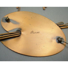 Load image into Gallery viewer, Vintage 1950s Renoir Copper Artist Paint Palette Brooch and Earrings Set - Pin and Clip On - Signed Designer Costume Jewelry