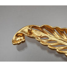 Load image into Gallery viewer, Vintage Napier Feather or Leaf Brooch - Gold Tone Signed Designer Pin, Estate Collection Jewelry - Excellent Condition