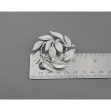 Load image into Gallery viewer, Vintage 1960s Lisner Wreath of Leaves Brooch - Matte Silver Tone - Signed Designer Pin - Estate Collection Jewelry