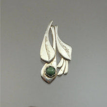 Load image into Gallery viewer, Vintage Southwestern Artist Pendant Sterling Silver Green Jasper Stone Handmade