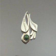 Load image into Gallery viewer, Vintage Southwestern Artist Pendant Sterling Silver Green Jasper Stone Handmade