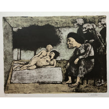 Load image into Gallery viewer, Federico Castellon Original Print - Lovers, 1965 - Color Lithograph, Signed and Numbered