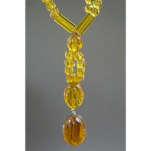 Load image into Gallery viewer, Vintage Czech Art Glass Jewelry Beaded Necklace - Brown, Amber, Gold, Round and Faceted Beads