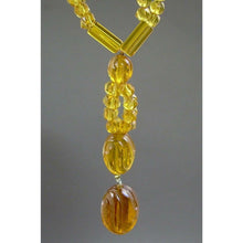 Load image into Gallery viewer, Vintage Czech Art Glass Jewelry Beaded Necklace - Brown, Amber, Gold, Round and Faceted Beads