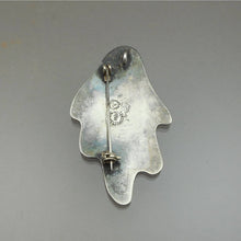 Load image into Gallery viewer, Vintage Mid Century Melecio Rodriguez Brooch Pendant Taxco Mexico Sterling Silver Pin Modernist Design Pin Signed MR