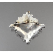 Load image into Gallery viewer, Antique or Vintage Art Nouveau Woman's Head Pin Pendant - Sterling Silver Brooch - Alphonse Mucha Style