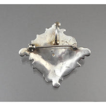 Load image into Gallery viewer, Antique or Vintage Art Nouveau Woman's Head Pin Pendant - Sterling Silver Brooch - Alphonse Mucha Style