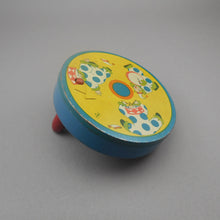 Load image into Gallery viewer, Vintage T Cohn Tin Litho Ratchet Party Noisemaker Toy - Circus Clowns - Made in USA