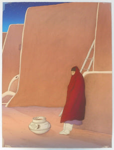 RC Gorman "Taos Woman" Original Print - Limited Edition Lithograph, 1987