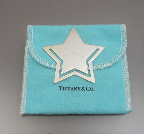 Vintage Tiffany & Co Sterling Silver Star Bookmark Engraved 
