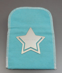 Vintage Tiffany & Co Sterling Silver Star Bookmark Engraved " Sisterly " with Pouch