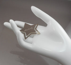 Vintage Tiffany & Co Sterling Silver Star Bookmark Engraved " Sisterly " with Pouch