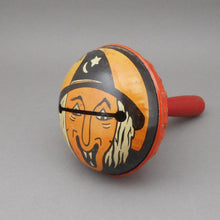 Load image into Gallery viewer, Vintage Kirchhof USA Halloween Tin Bell Rattle Party Noisemaker Smiling Witch