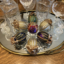 Load image into Gallery viewer, Metallic Lamé Egg Christmas Ornament in 4 Colors - Handmade by Towers and Turrets - &quot;Avalanche&quot;
