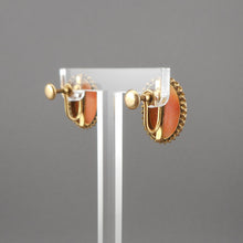 Load image into Gallery viewer, Vintage 1960s Screw Back Cameo Earrings - Victorian Revival Style, Hand Carved Shells in 12K Gold Filled Settings