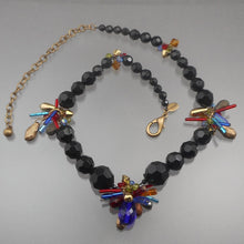 Load image into Gallery viewer, Chico&#39;s Statement Necklace with Vintage Look Beads - Glass, Plastic and Metal - Black / Multicolor