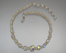 Load image into Gallery viewer, Vintage 1950s Aurora Borealis Collar Necklace - Graduated AB Glass Beads