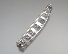 Load image into Gallery viewer, Vintage 1950s Scarf Holder Brooch - Silver Tone with Rhinestones