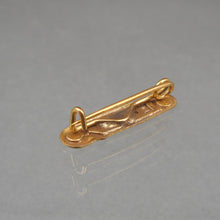 Load image into Gallery viewer, Vintage Enfamil Advertising Baby Diaper Pin - EFC Infant Formula, Gold Tone Setting